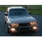 BMW E30 priekšējie lukturi, eņģeļ acis, melni, krusts